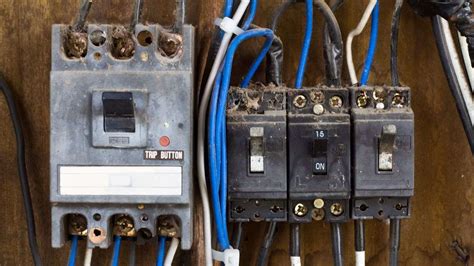 electrical service boxes 1970s with big green cases|outdated circuit breaker box.